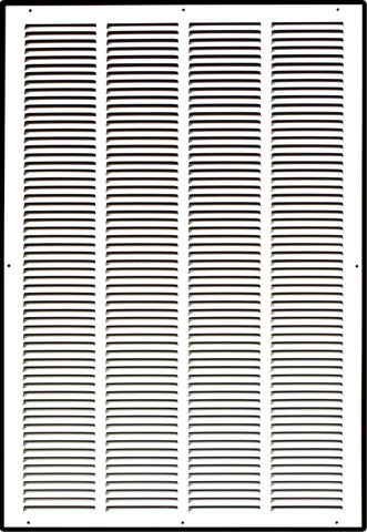 20"x30" White Steel Return Air Grille, High-Airflow HVAC Cold Air Intake for Wall & Ceiling