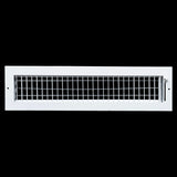 20"x4" White Steel Adjustable Supply Register, Air Vent Cover with Damper for Sidewall Or Ceiling