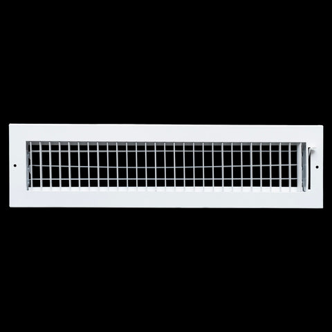 20"x4" White Steel Adjustable Supply Register, Air Vent Cover with Damper for Sidewall Or Ceiling