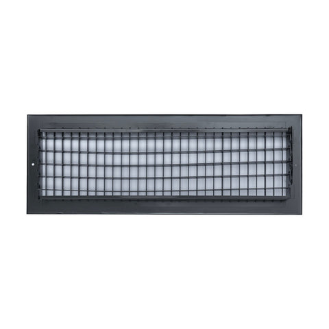 20"x6" Black Steel Adjustable Supply Register, Air Vent Cover with Damper for Sidewall Or Ceiling
