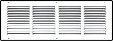 20"x6" White Steel Return Air Grille, High-Airflow HVAC Cold Air Intake for Wall & Ceiling