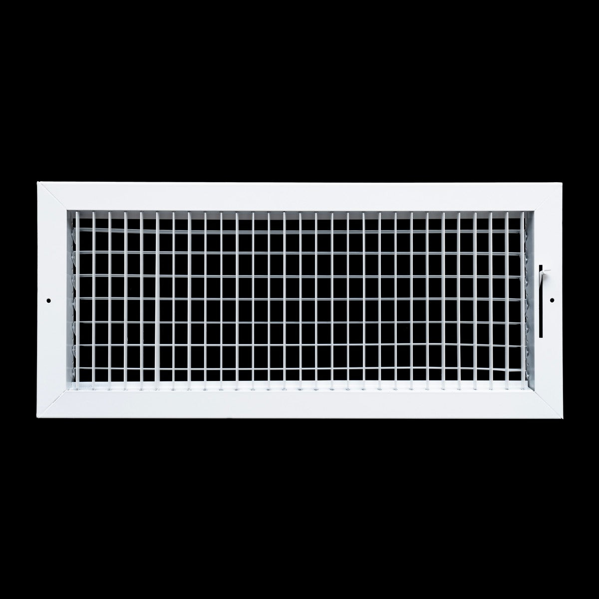 20"x8" White Steel Adjustable Supply Register, Air Vent Cover with Damper for Sidewall Or Ceiling
