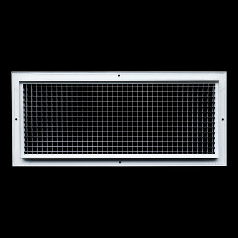20"x8" White Aluminum Eggcrate Return Air Grille, Low-Noise High-Airflow Rust-Proof Vent Cover