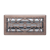 4"x12" Bronze Steel Floor Register, Walkable Heavy-Duty Victorian Vent Cover with Damper