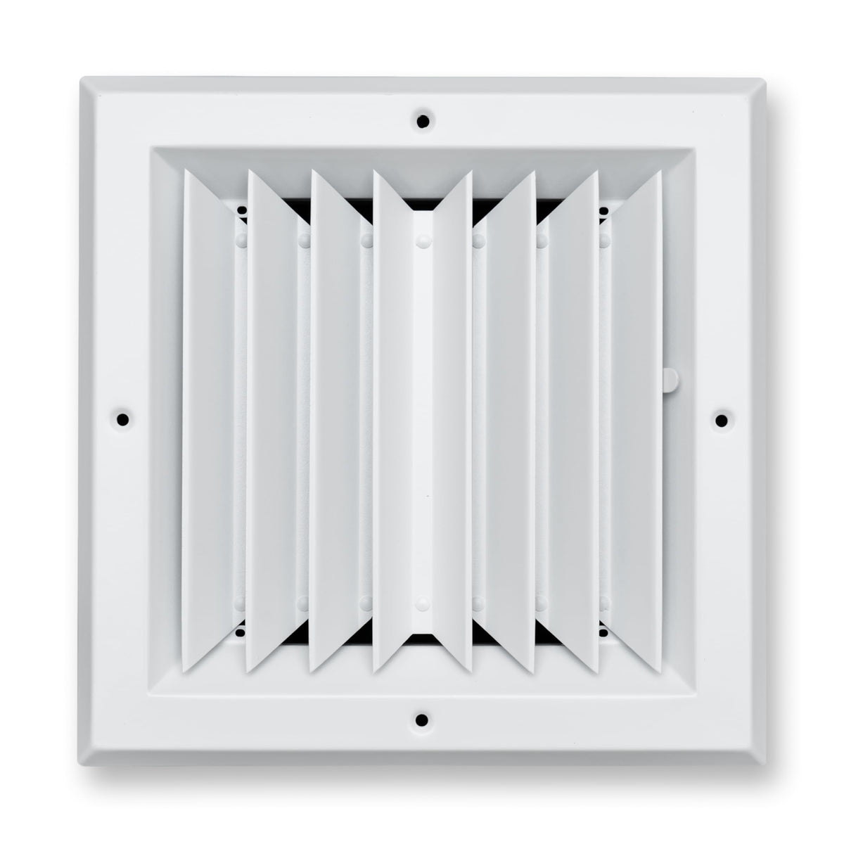 8"x8" 2-Way I-Pattern White Aluminum Square Ceiling Diffuser, Rust-Proof Ceiling Supply Grille