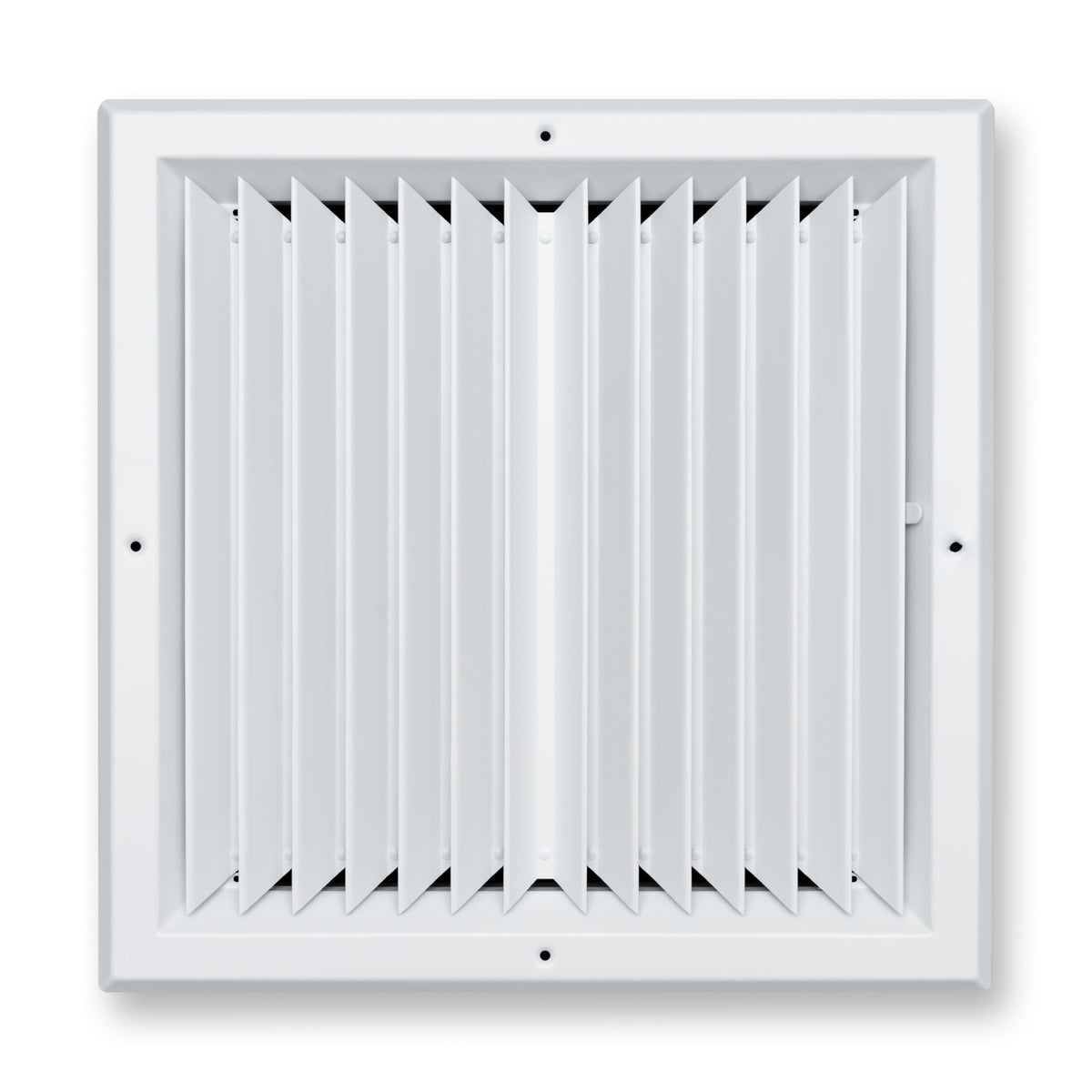 14"x14" 2-Way I-Pattern White Aluminum Square Ceiling Diffuser, Rust-Proof Ceiling Supply Grille