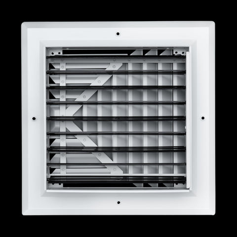10"x10" 3-Way White Aluminum Square Ceiling Diffuser, Rust-Proof Ceiling Supply Grille