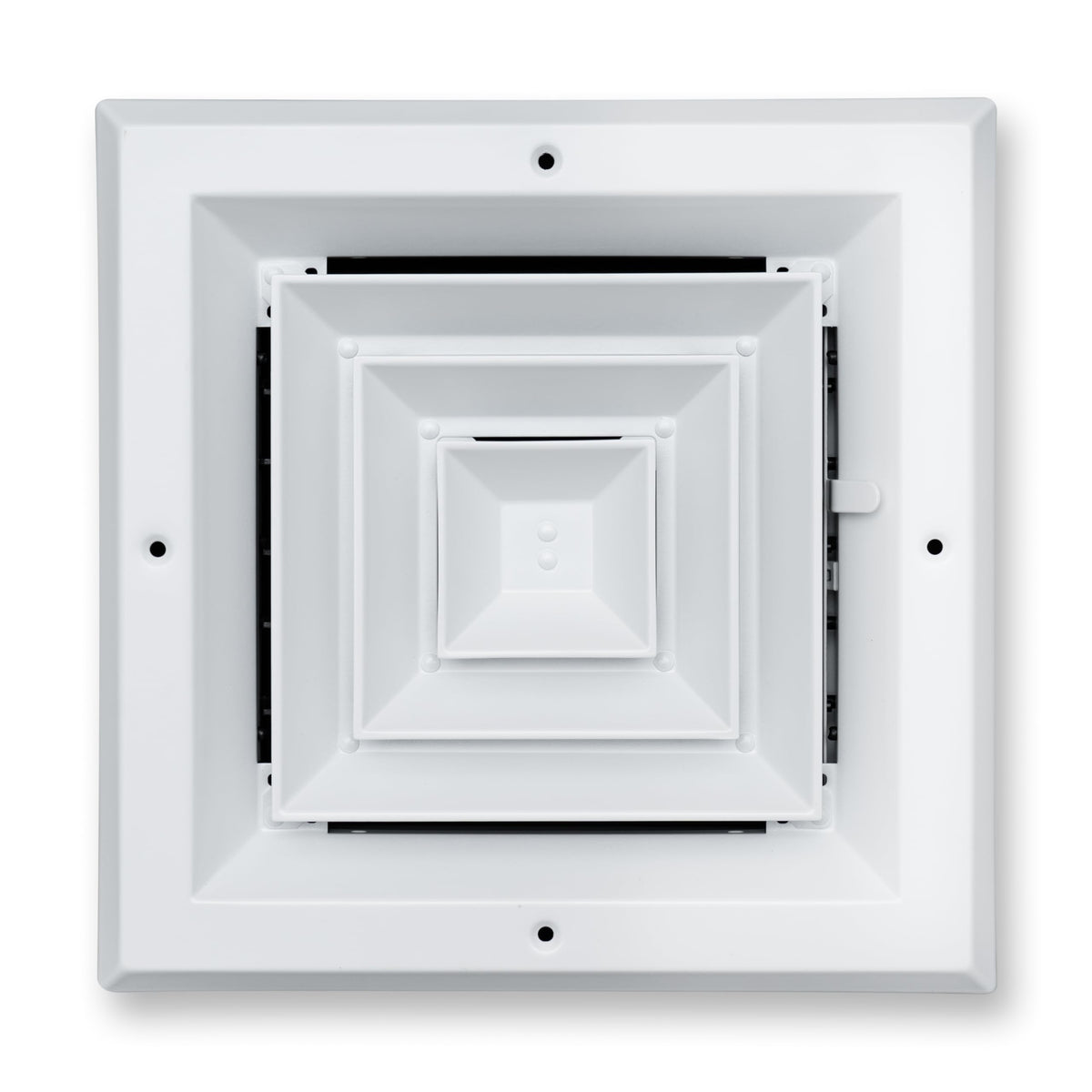 8"x8" 4-Way White Aluminum Square Ceiling Diffuser, Rust-Proof Ceiling Supply Grille