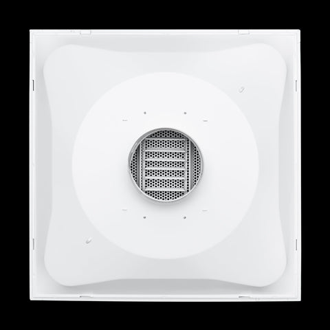 Fits 24"x24" White Steel T-Bar Drop Ceiling Grid, 2x2 Lay-In Perforated Face Adjustable Air Supply Diffuser, 6" Round Neck