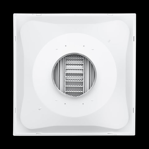 Fits 24"x24" White Steel T-Bar Drop Ceiling Grid, 2x2 Lay-In Perforated Face Adjustable Air Supply Diffuser, 8" Round Neck