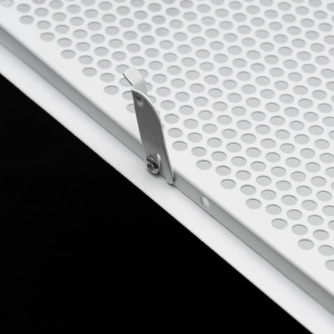 Fits 24"x24" White Steel T-Bar Drop Ceiling Grid, 2x2 Lay-In Perforated Face Adjustable Air Supply Diffuser, 8" Round Neck