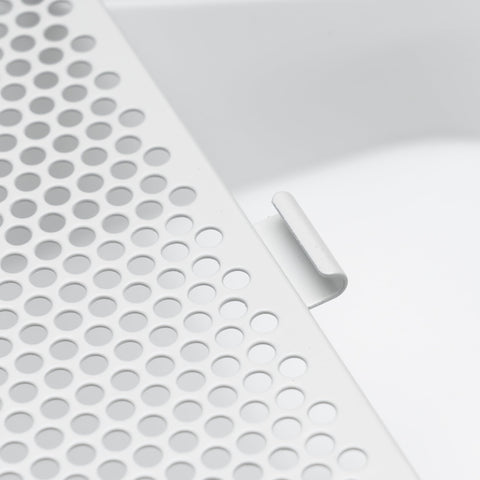 Fits 24"x24" White Steel T-Bar Drop Ceiling Grid, 2x2 Lay-In Perforated Face Adjustable Air Supply Diffuser, 10" Round Neck