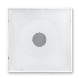 Fits 24"x24" White Steel T-Bar Drop Ceiling Grid, 2x2 Lay-In Perforated Face Fixed Return Air Grille, 6" Round Neck