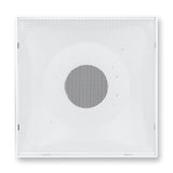 Fits 24"x24" White Steel T-Bar Drop Ceiling Grid, 2x2 Lay-In Perforated Face Fixed Return Air Grille, 8" Round Neck