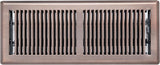 4"x12" Bronze Steel Floor Register, Walkable Heavy-Duty Contemporary Louvered Vent Cover with Damper