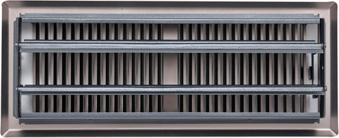 4"x12" Bronze Steel Floor Register, Walkable Heavy-Duty Contemporary Louvered Vent Cover with Damper
