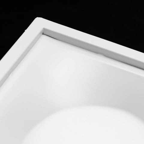 Fits 24"x24" White Steel T-Bar Drop Ceiling Grid, 2x2 Lay-In Perforated Face Fixed Return Air Grille, 10" Round Neck