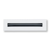 12"x2" White Aluminum Linear 1-Slot Diffuser, Slim Modern AC Vent Cover for Wall, Ceiling & Floor