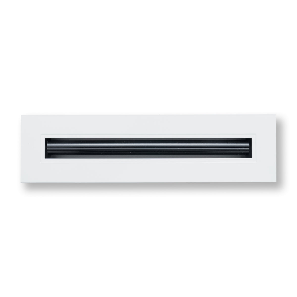 12"x2" White Aluminum Linear 1-Slot Diffuser, Slim Modern AC Vent Cover for Wall, Ceiling & Floor