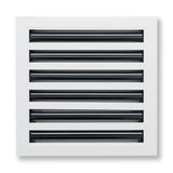 12"x12" White Aluminum Linear 6-Slot Diffuser, Slim Modern AC Vent Cover for Wall, Ceiling & Floor