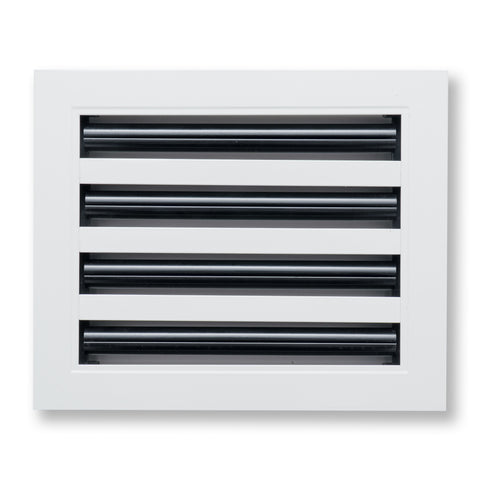 10"x8" White Aluminum Linear 4-Slot Diffuser, Slim Modern AC Vent Cover for Wall, Ceiling & Floor