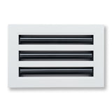 10"x6" White Aluminum Linear 3-Slot Diffuser, Slim Modern AC Vent Cover for Wall, Ceiling & Floor