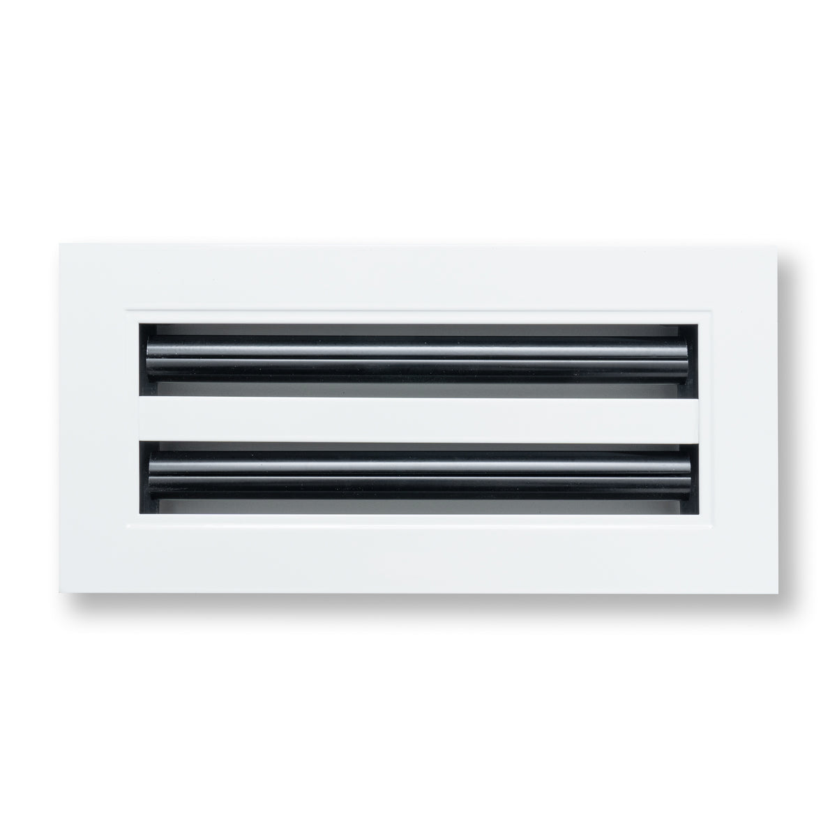 10"x4" White Aluminum Linear 2-Slot Diffuser, Slim Modern AC Vent Cover for Wall, Ceiling & Floor
