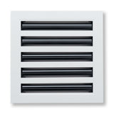 10"x10" White Aluminum Linear 5-Slot Diffuser, Slim Modern AC Vent Cover for Wall, Ceiling & Floor