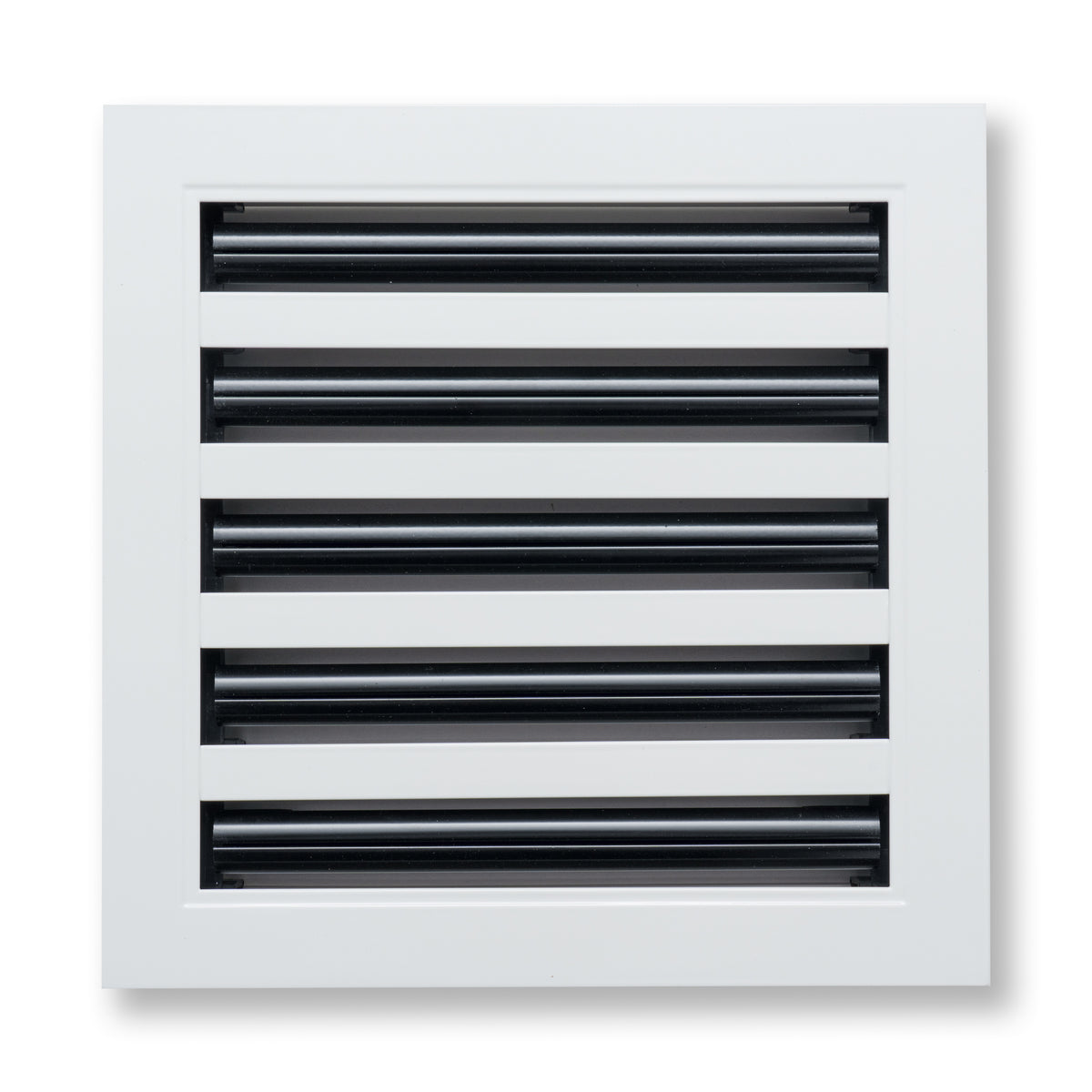 10"x10" White Aluminum Linear 5-Slot Diffuser, Slim Modern AC Vent Cover for Wall, Ceiling & Floor