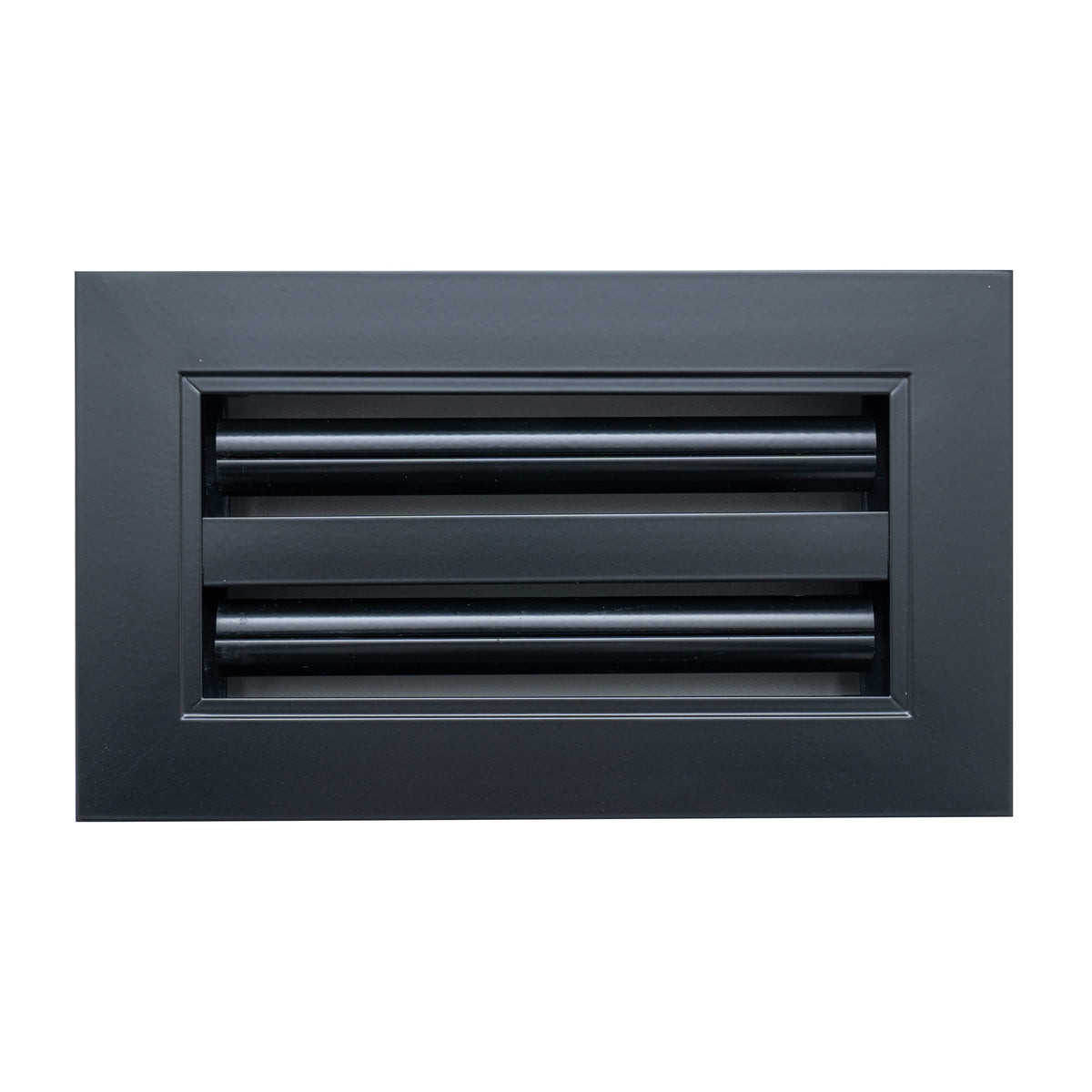 8"x4" Black Aluminum Linear 2-Slot Diffuser, Slim Modern AC Vent Cover for Wall, Ceiling & Floor