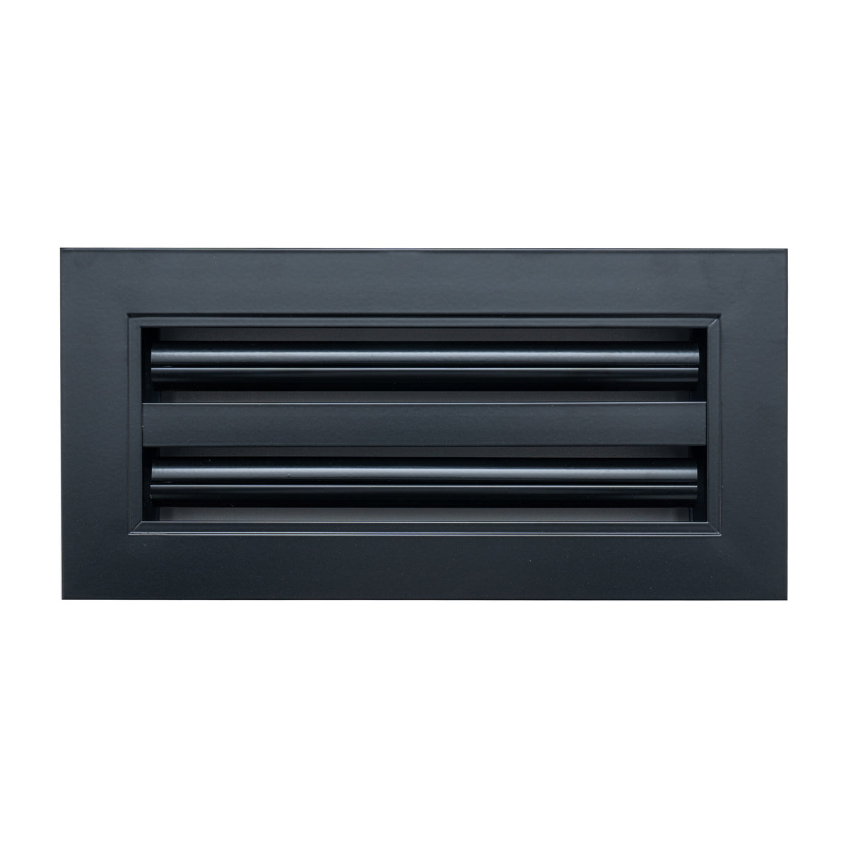 10"x4" Black Aluminum Linear 2-Slot Diffuser, Slim Modern AC Vent Cover for Wall, Ceiling & Floor