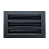 10"x6" Black Aluminum Linear 3-Slot Diffuser, Slim Modern AC Vent Cover for Wall, Ceiling & Floor