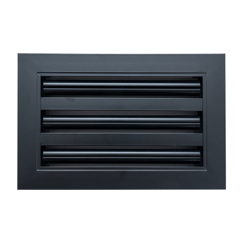 10"x6" Black Aluminum Linear 3-Slot Diffuser, Slim Modern AC Vent Cover for Wall, Ceiling & Floor