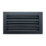 12"x6" Black Aluminum Linear 3-Slot Diffuser, Slim Modern AC Vent Cover for Wall, Ceiling & Floor