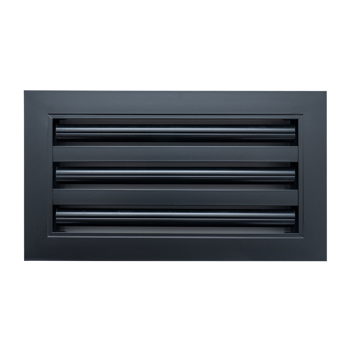 12"x6" Black Aluminum Linear 3-Slot Diffuser, Slim Modern AC Vent Cover for Wall, Ceiling & Floor