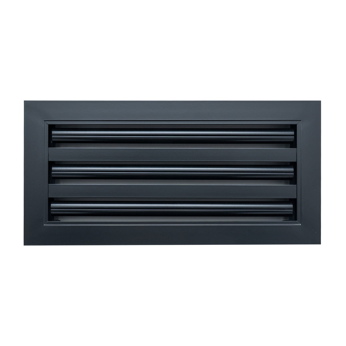14"x6" Black Aluminum Linear 3-Slot Diffuser, Slim Modern AC Vent Cover for Wall, Ceiling & Floor