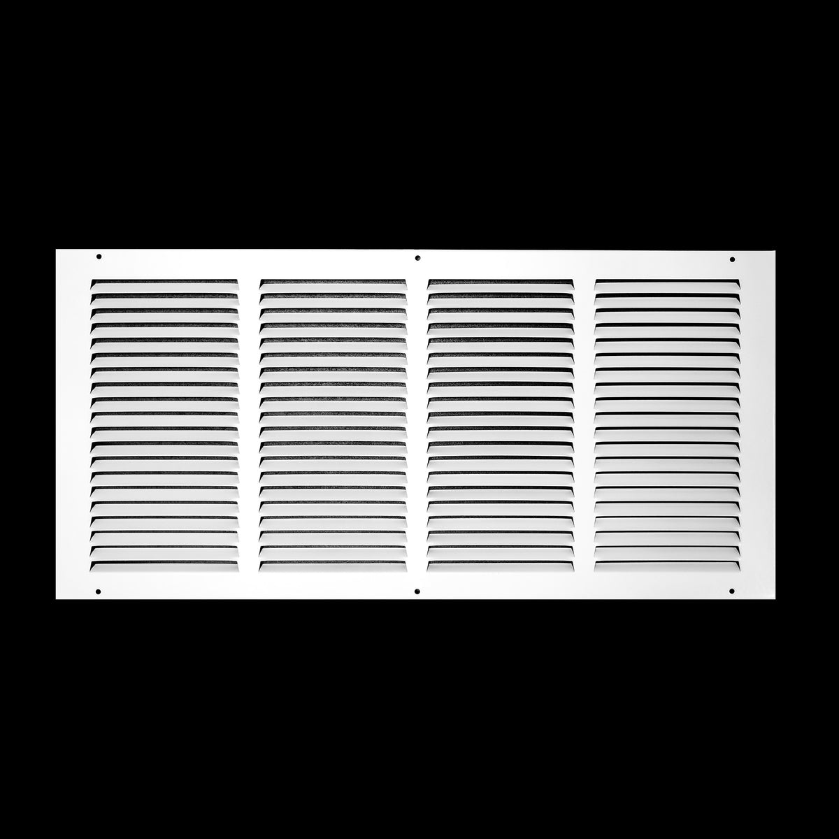 22"x10" White Steel Return Air Grille, High-Airflow HVAC Cold Air Intake for Wall & Ceiling