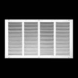 22"x12" White Steel Return Air Grille, High-Airflow HVAC Cold Air Intake for Wall & Ceiling