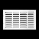 22"x12" White Steel Return Air Filter Grille, Removable Door, for 1-Inch Filters