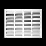 22"x16" White Steel Return Air Grille, High-Airflow HVAC Cold Air Intake for Wall & Ceiling