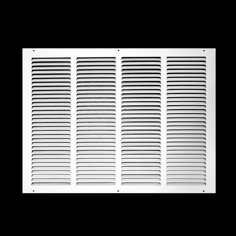 22"x16" White Steel Return Air Grille, High-Airflow HVAC Cold Air Intake for Wall & Ceiling