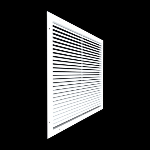 22"x22" White Aluminum Rust-Free Return Air Grille, High-Airflow HVAC Cold Air Intake for Wall & Ceiling
