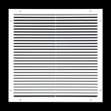 22"x22" White Aluminum Rust-Free Return Air Grille, High-Airflow HVAC Cold Air Intake for Wall & Ceiling