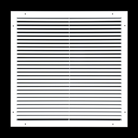 22"x22" White Aluminum Rust-Free Return Air Grille, High-Airflow HVAC Cold Air Intake for Wall & Ceiling