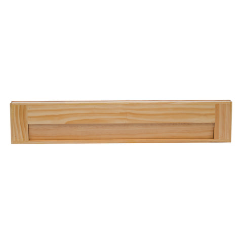 24" Oak Wood Corner Baseboard Register, Adjustable Vent Cover