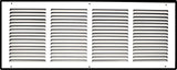 24"x10" White Steel Return Air Grille, High-Airflow HVAC Cold Air Intake for Wall & Ceiling