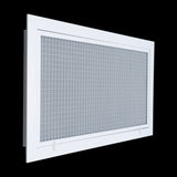 24"x12" White Aluminum Return Air Filter Grille, Removable Door