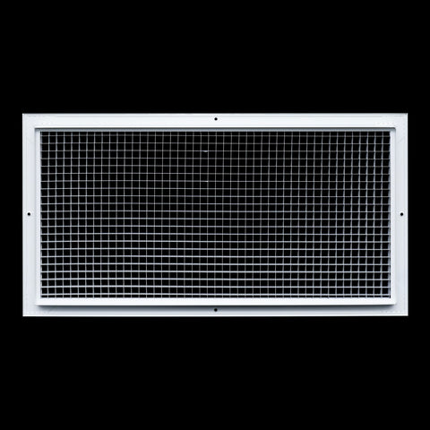 24"x12" White Aluminum Eggcrate Return Air Grille, Low-Noise High-Airflow Rust-Proof Vent Cover