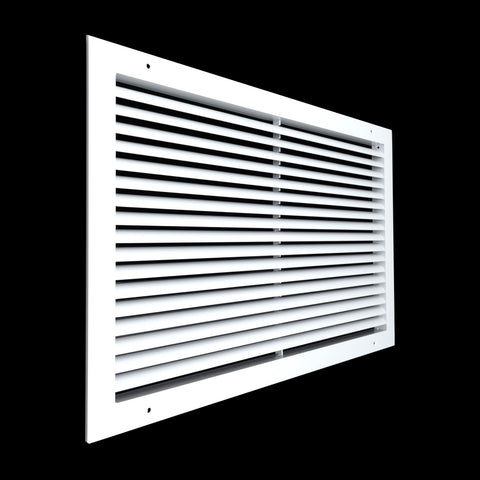 24"x14" White Aluminum Rust-Free Return Air Grille, High-Airflow HVAC Cold Air Intake for Wall & Ceiling