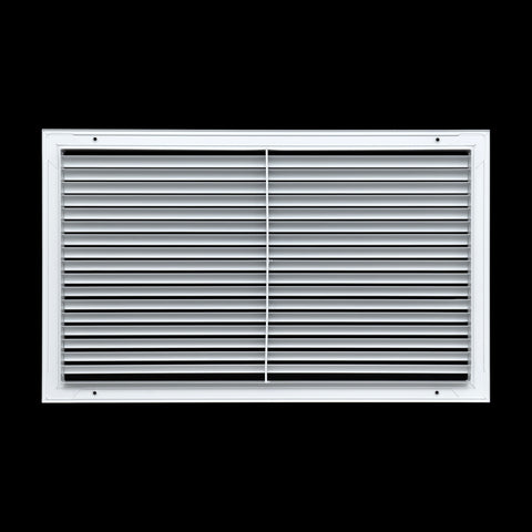 24"x14" White Aluminum Rust-Free Return Air Grille, High-Airflow HVAC Cold Air Intake for Wall & Ceiling